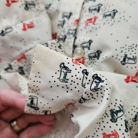 JACK WINTER x VINTAGE 70s black sheep red sheep button-up shirt 14 - Picture 3 of 13